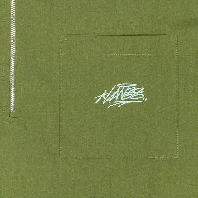 Lanee Clothing Streetwear OLIVE HALF-ZIP SHIRT
