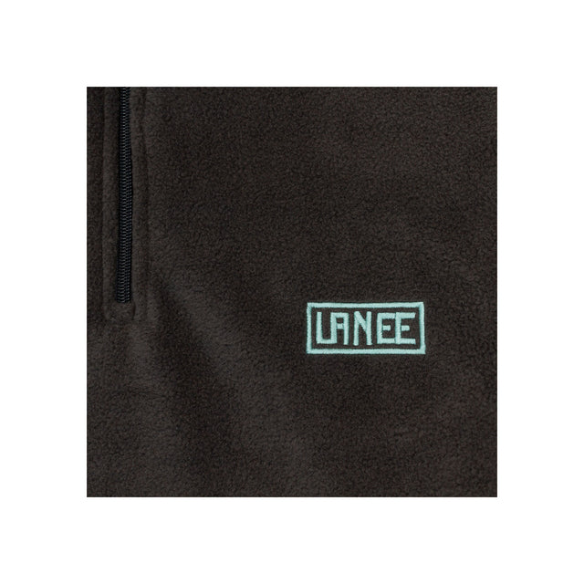 Lanee Clothing Streetwear GRAY/GREEN HALF-ZIP FLEECE