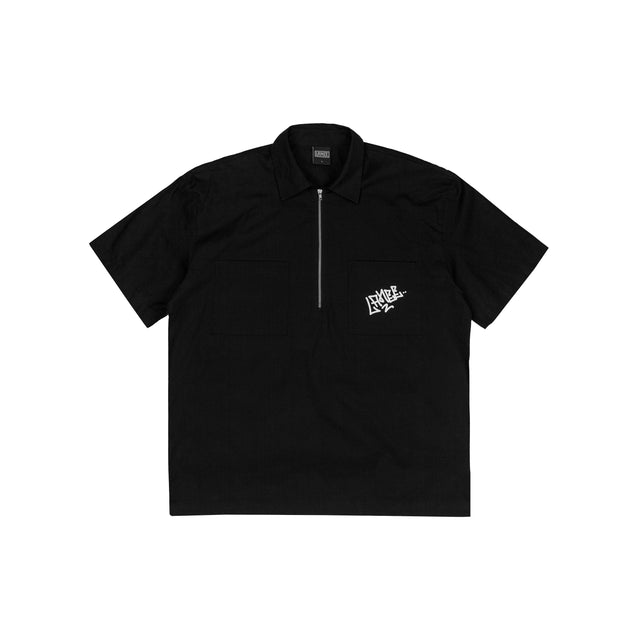 Lanee Clothing Streetwear POWER TO THE PEOPLE HALF-ZIP SHIRT