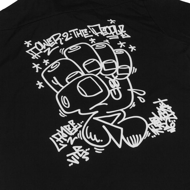 Lanee Clothing Streetwear POWER TO THE PEOPLE HALF-ZIP SHIRT
