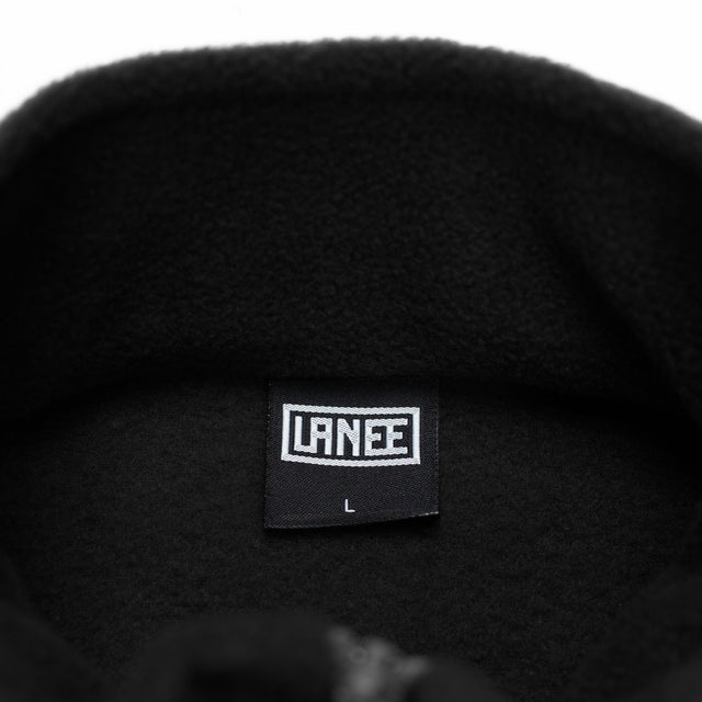 Lanee Clothing Streetwear BLACK/GRAY HALF-ZIP FLEECE