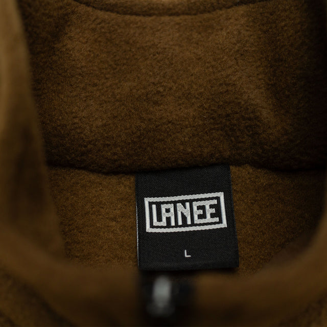 Lanee Clothing Streetwear BROWN HALF-ZIP FLEECE
