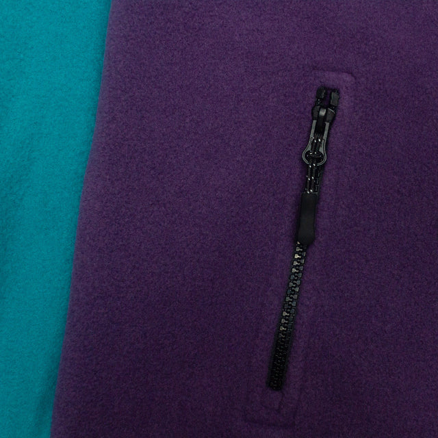 PUEPLE/TEAL HALF ZIP FLEECE