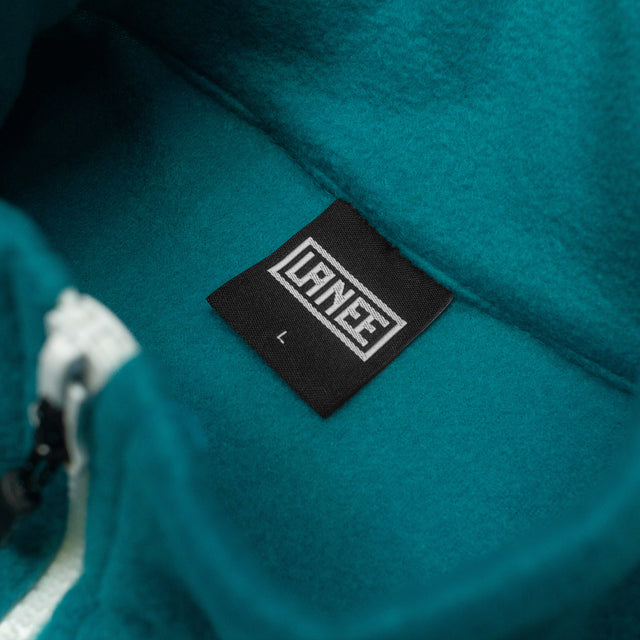 PUEPLE/TEAL HALF ZIP FLEECE