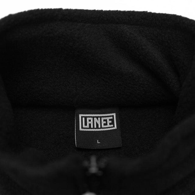 Lanee Clothing Streetwear BLACK HALF-ZIP FLEECE