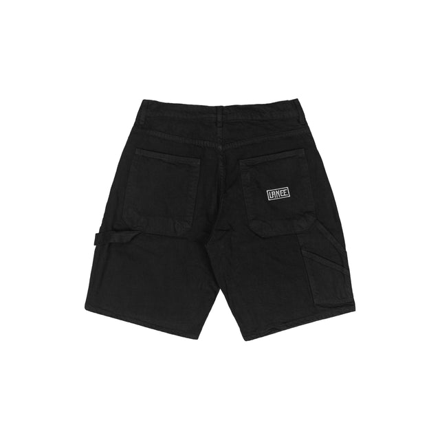 Lanee Clothing Streetwear WOMENS BLACK DENIM WORK SHORTS