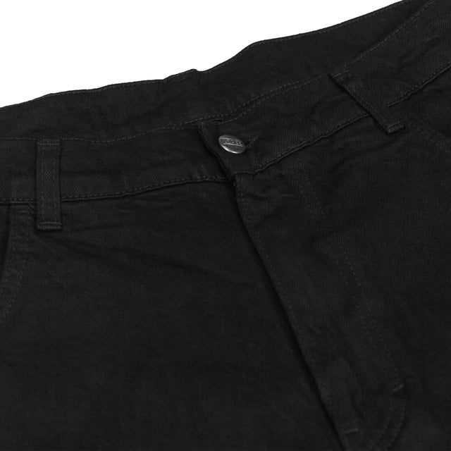 Lanee Clothing Streetwear WOMENS BLACK DENIM WORK SHORTS