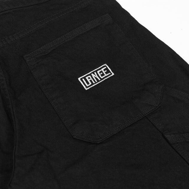 Lanee Clothing Streetwear WOMENS BLACK DENIM WORK SHORTS