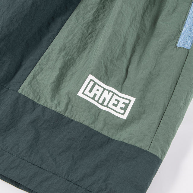 Lanee Clothing Streetwear GREEN NYLON WOMENS TRACK SHORTS