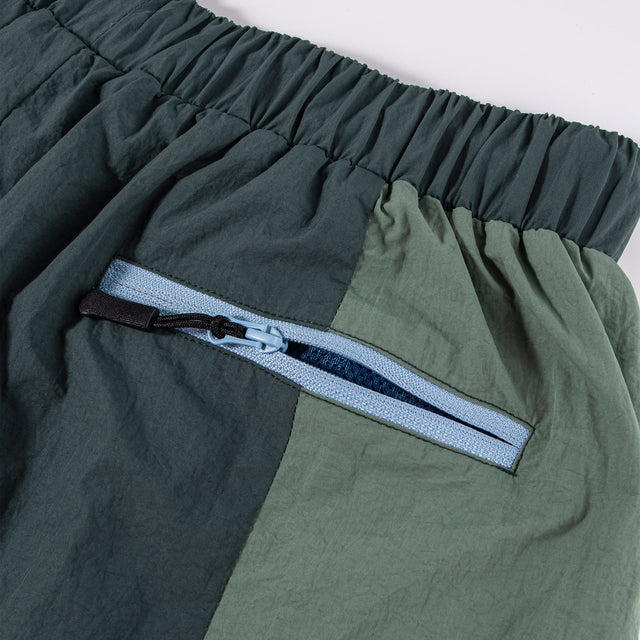 Lanee Clothing Streetwear GREEN NYLON WOMENS TRACK SHORTS