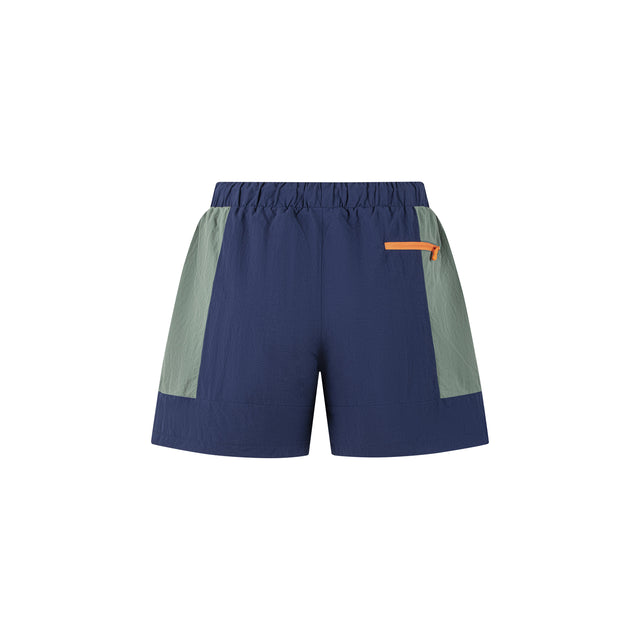 Lanee Clothing Streetwear BLUE-GREEN NYLON TRACK SHORTS