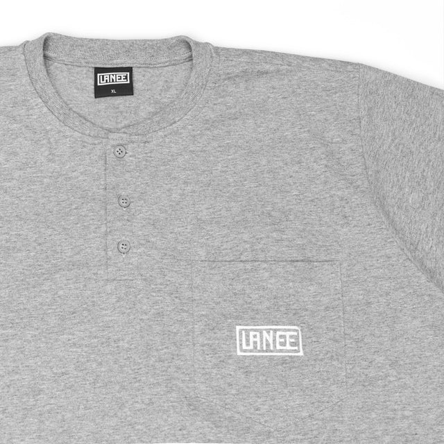 Lanee Clothing Streetwear GRAY HALF-BUTTON TEE