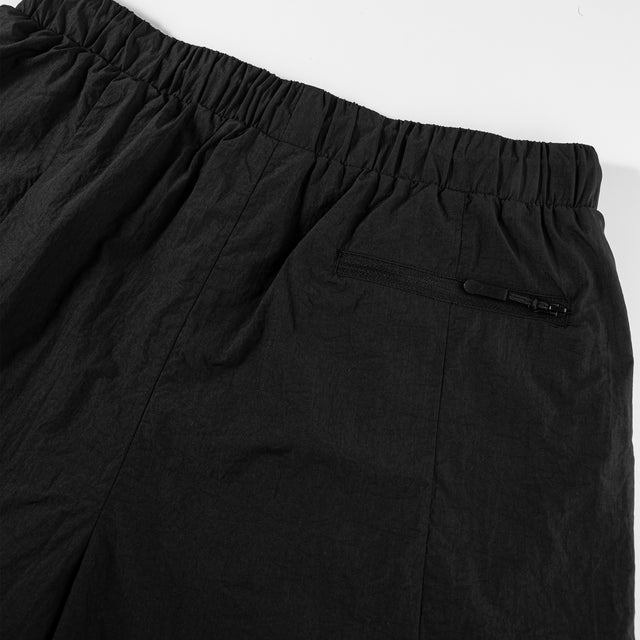 Lanee Clothing Streetwear BLACK NYLON TRACK SHORTS