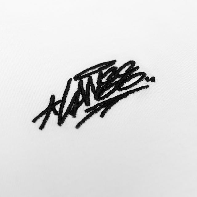 Lanee Clothing Streetwear EMBROIDERED WHITE TEE