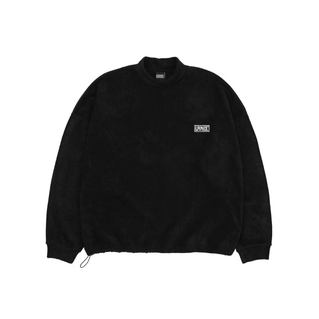 Lanee Clothing Streetwear BLACK TURTLENECK FLEECE