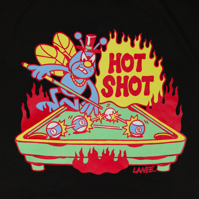 Lanee Clothing Streetwear HOT SHOT BLACK TEE