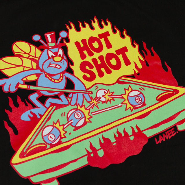 Lanee Clothing Streetwear HOT SHOT BLACK TEE