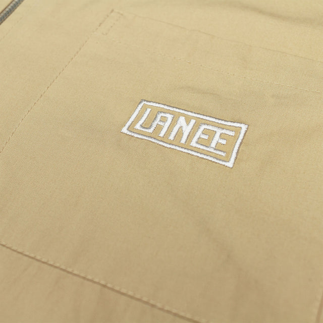 Lanee Clothing Streetwear BEIGE HALF-ZIP SHIRT