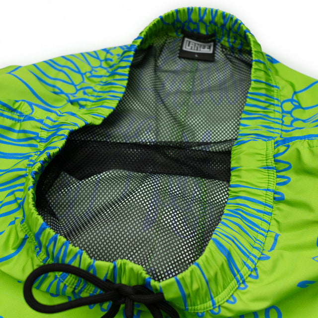 Lanee Clothing Streetwear THROW-UP LIME SWIM SHORTS