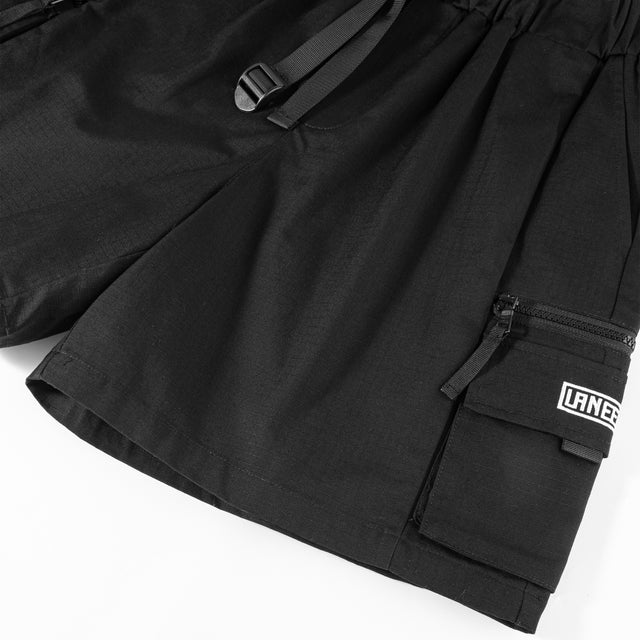 Lanee Clothing Streetwear BLACK CARGO SHORTS