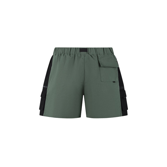 Lanee Clothing Streetwear GREEN-BLACK CARGO SHORTS