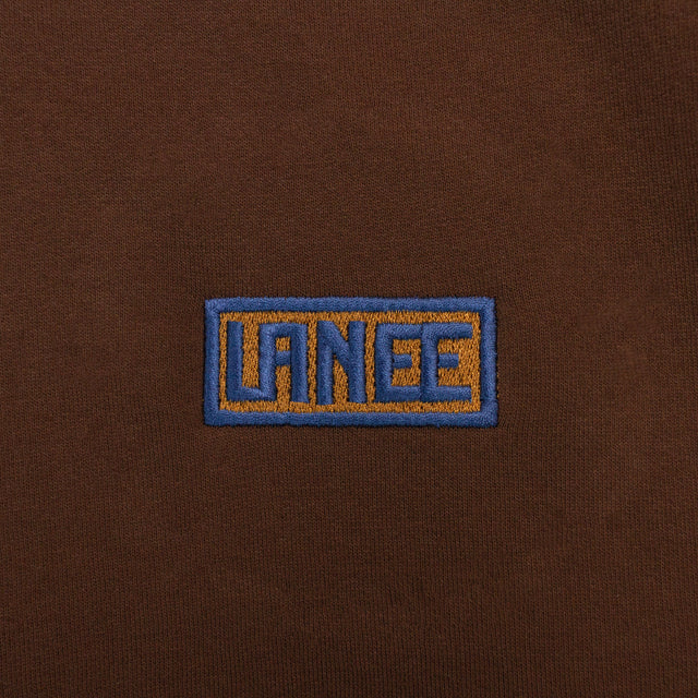 Lanee Clothing Streetwear BROWN HALF-ZIP HOODIE