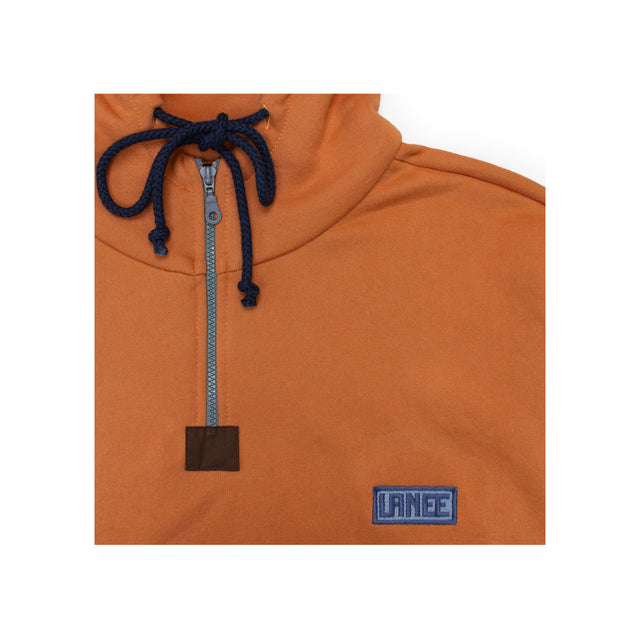 Lanee Clothing Streetwear ORANGE HALF-ZIP HOODIE