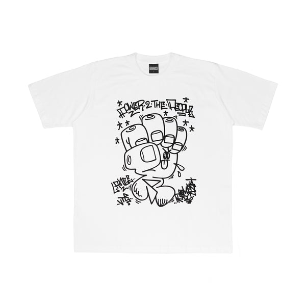 POWER TO THE PEOPLE WHITE TEE