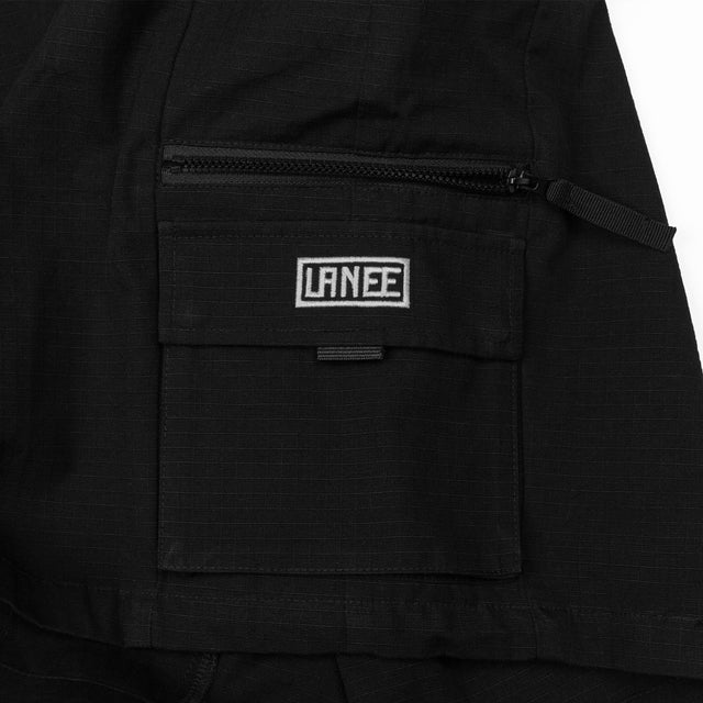 Lanee Clothing Streetwear BLACK CARGO SHORTS