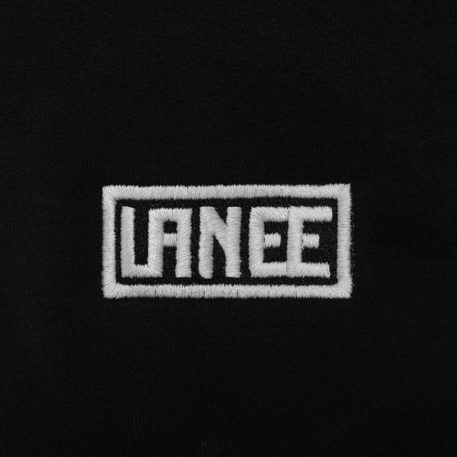 Lanee Clothing Streetwear BLACK HALF-ZIP HOODIE