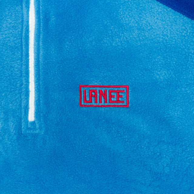 TWO TONE BLUE HALF ZIP FLEECE