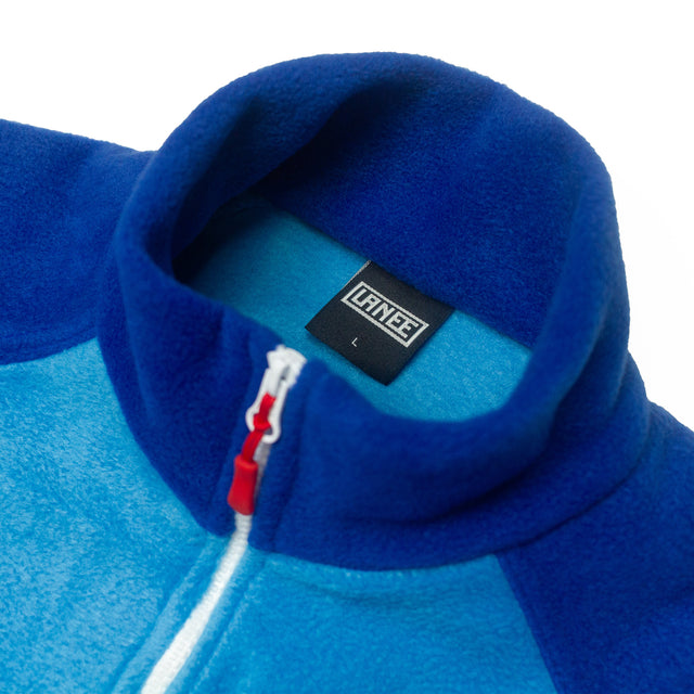 TWO TONE BLUE HALF ZIP FLEECE