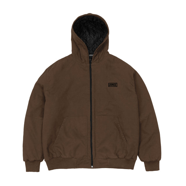 Lanee Clothing Streetwear BROWN CANVAS JACKET