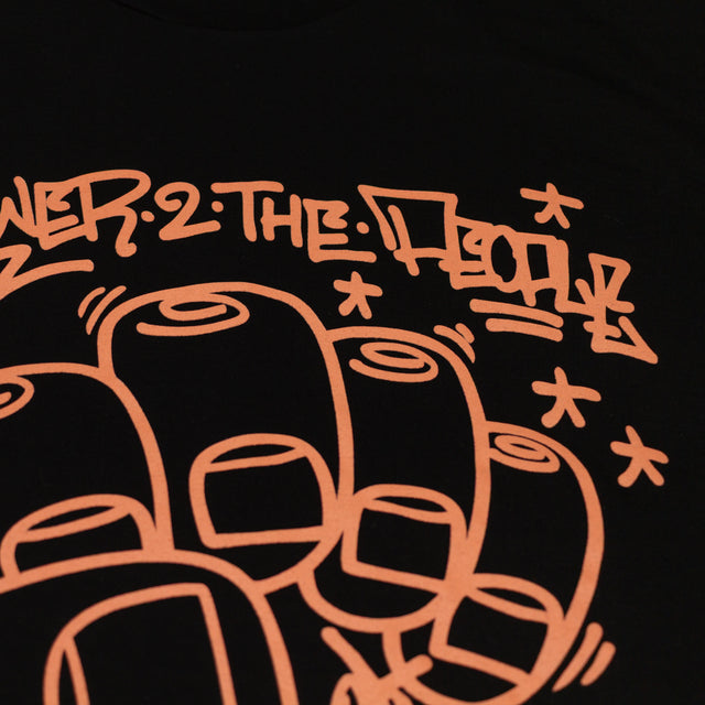 Lanee Clothing Streetwear POWER TO THE PEOPLE BLACK TEE