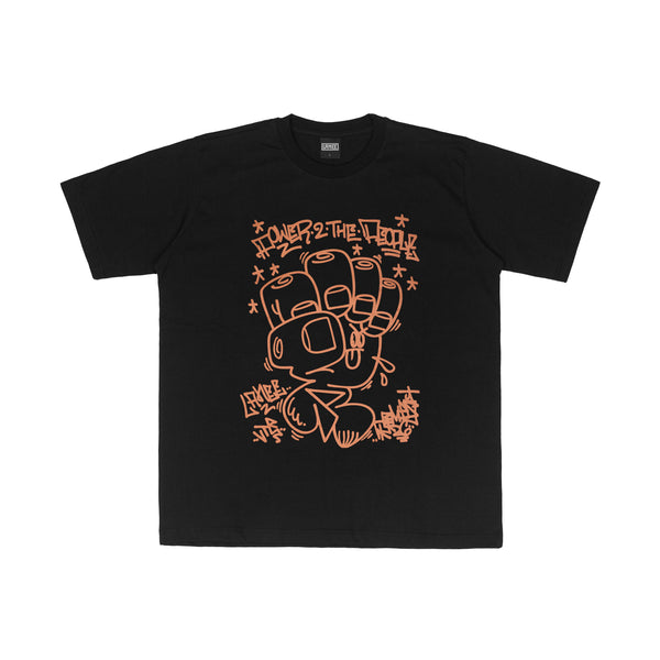 POWER TO THE PEOPLE BLACK TEE