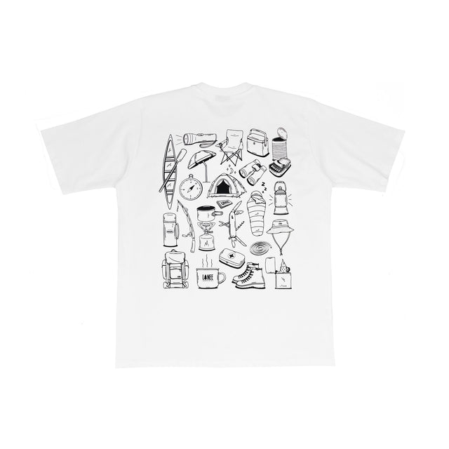 Lanee Clothing Streetwear CAMP ESSENTIALS WHITE TEE