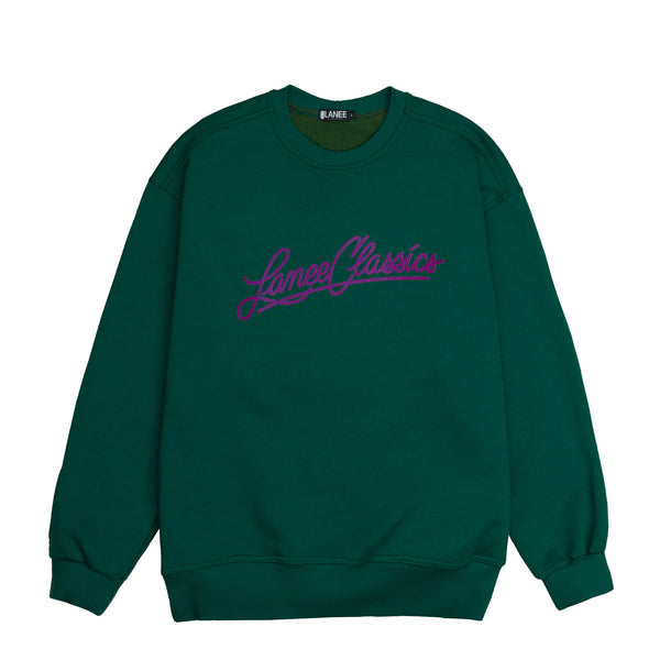 Lanee Clothing Streetwear LANEE CLASSICS GREEN CREWNECK LOOSE-FIT 21