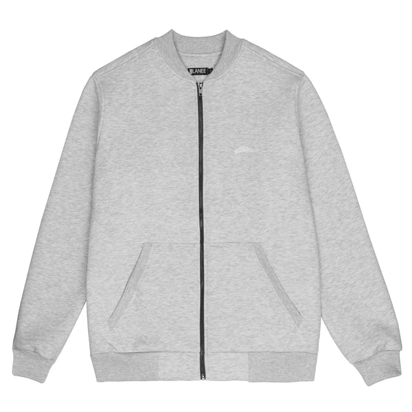 Lanee Clothing Streetwear FULL-ZIP GRAY CREWNECK 21