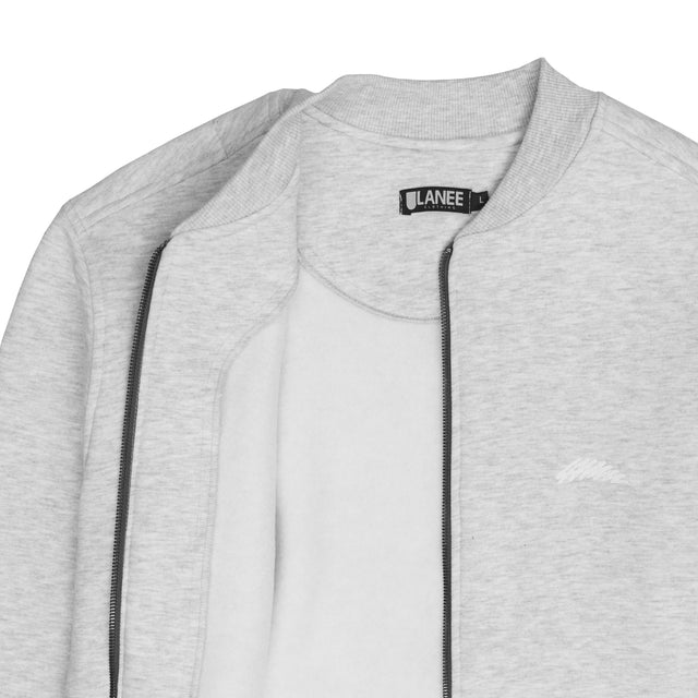 Lanee Clothing Streetwear FULL-ZIP GRAY CREWNECK 21