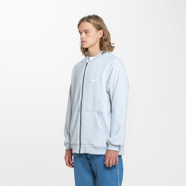 Lanee Clothing Streetwear FULL-ZIP GRAY CREWNECK 21