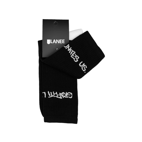 Lanee Clothing Streetwear GUU BLACK SOCKS