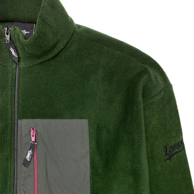 Lanee Clothing Streetwear GREEN FLEECE JACKET