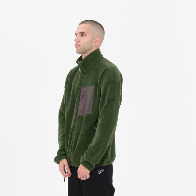 Lanee Clothing Streetwear GREEN FLEECE JACKET