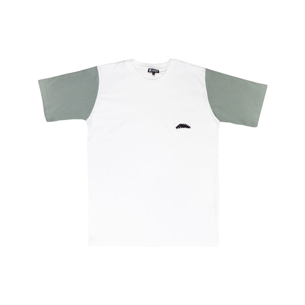Lanee Clothing Streetwear WHITE/OLIVE TEE 22