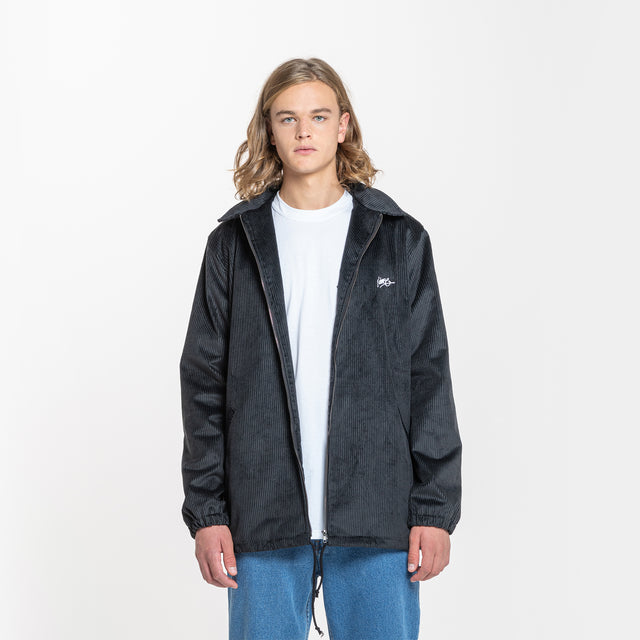 Lanee Clothing Streetwear BLACK CORDUROY JACKET 21