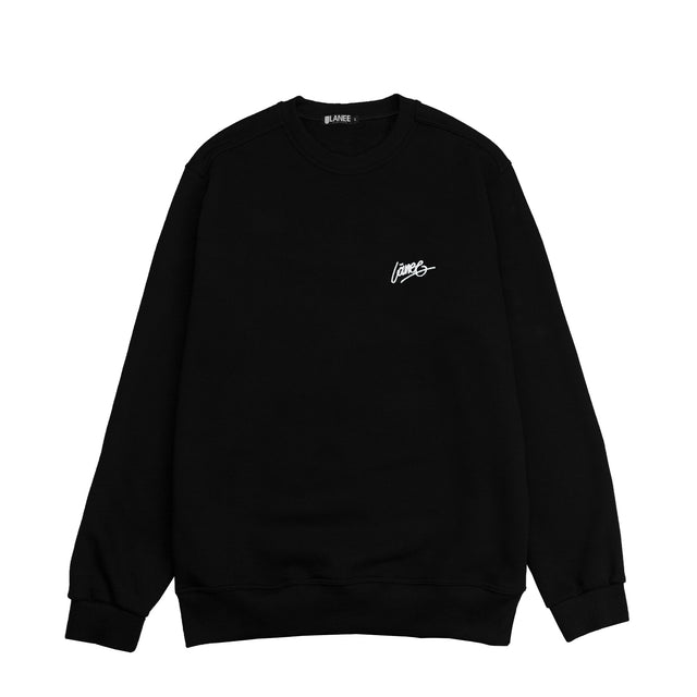 Lanee Clothing Streetwear BLANK BLACK CREWNECK 19