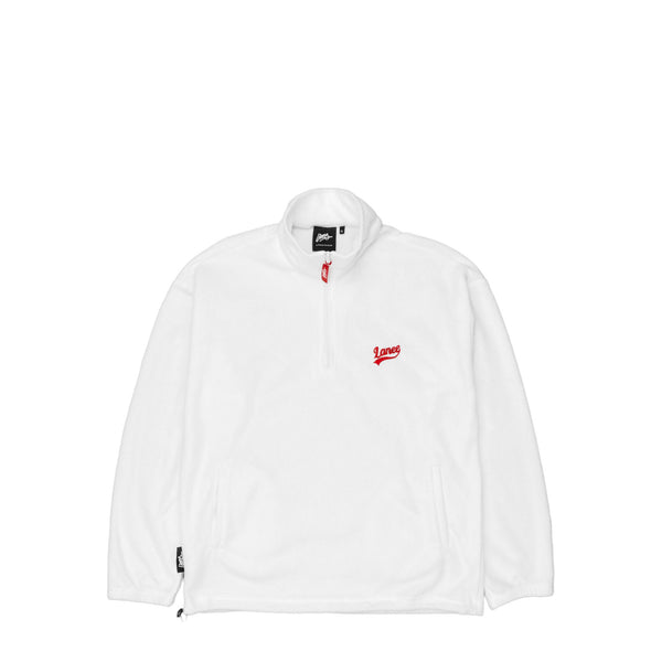 Lanee Clothing Streetwear WHITE HALF-ZIP FLEECE