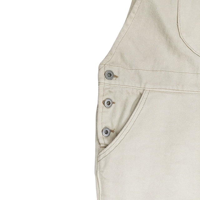 Lanee Clothing Streetwear BEIGE DENIM OVERALL