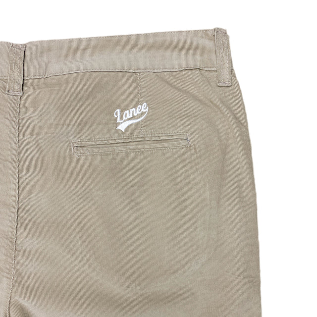 Lanee Clothing Streetwear BEIGE CORDUROY CHINO