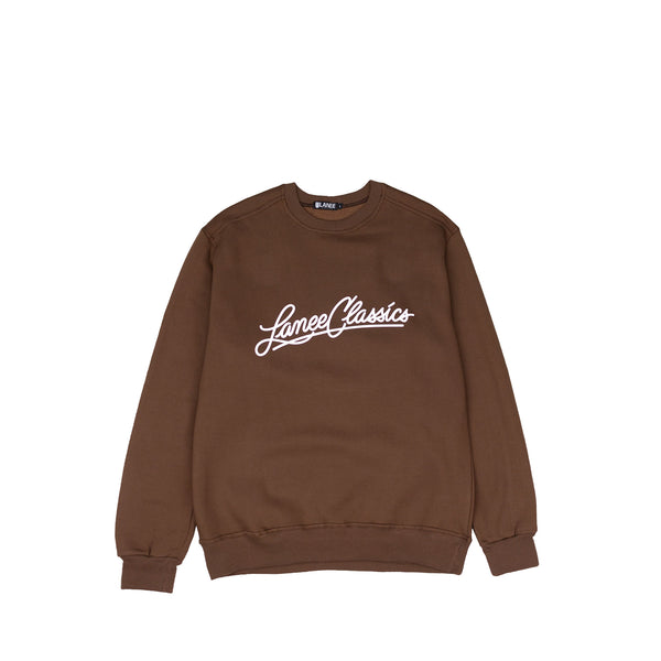 Lanee Clothing Streetwear LANEE CLASSICS BROWN CREWNECK